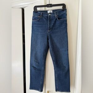 Agolde Blue Straight Leg Jeans Classic Denim